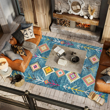 Tribal Love Geometric Area Rug